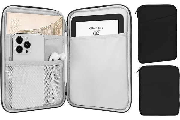 MoKo 6-7" eReader Sleeve Bag for 7" ereader Colorsoft Signature Edition, All-New 6" ereader 11th Gen 2022/10th Gen 2019/8th Gen 2016, 6.8" ereader Paperwhite 11th/10th Gen 2021/2018