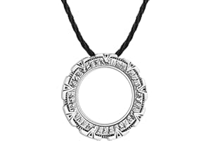 CHENNINGSHANGMAO@ Collier Pendentif Bijoux Collier Pendentif Stargate avec chaîne pour Homme Cadeau d'anniversaire élégant et Minimaliste pour la fête des mères