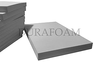 DURAFOAM Pallet Foam Cushions - High Density/Medium Density (120cm x 100cm) UK Pallet (Medium Density Grey, 120cm x 80cm x 3")