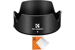 K&F Concept EW73D Paraluce a Baionetta Reversibile per CanonRF 24-105mm F4-7.1 is STM Obiettivo,Canon EF-S 18-135mm f/3.5-5.6 IS USM Obiettivo con Panno per Pulizia