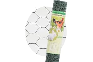 PROFISHOP-BREMEN Maschendrahtzaun Kaninchendraht Kükendraht Hasendraht grün Draht 30-100 cm Höhe Sechseckgeflecht Sechseckdraht (Maschenweite: 13 mm Höhe: 50 cm)