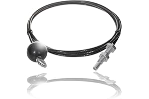 Drahtseile24 Câble en acier gainé pour appareil de fitness avec œillet et boulons filetés 5 mm d'épaisseur (4 sur 5) Filetage M10 Charge utile de 220 kg Longueur de 2,60 m