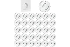 FUHOMI 30 Stücks Steckdosen Kindersicherung - Steckdosenschutz Kindersicherung Steckbar - Kindersicherung Steckdose - Steckdosensicherung Baby - Steckdosenabdeckung Weiß