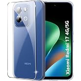 FDHYFGDY Case for Xiaomi Redmi 17 4G/5G Case, Transparent Case | With 1 x screen protector, ultra-thin soft TPU, anti-yellowi