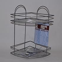 Mensola Angolare Per Doccia 2 Piani - In Acciaio Cromato 18x18x25cm, Con Ventose O Chiodi - Foto 9