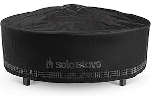‎SOLO STOVE Solo Stove Surround-Schutzabdeckung, Groß | Abdeckung für Feuerstellentisch mit Hitzeschutz, Witterungsbeständig, PVC-Rückseite/Aluminium-Stützstreben, Maße (HxB): 53 x 137,5 cm, Schwarz
