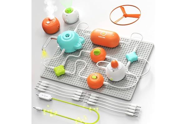 Kits de circuits pour la physique et la science, blocs de circuits encliquetables avec plaque de base classique pour l'exploration de l'électronique, blocs électroniques DIY, jouets éducatifs STEM, 3+