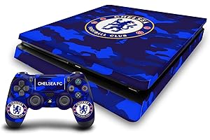 Head Case Designs Officially Licensed Chelsea Football Club Camouflage Mixed Logo Matte Vinyl Sticker Gaming Skin Decal Compatible With Sony PlayStation 4 PS4 Slim Console and DualShock 4 Controller
