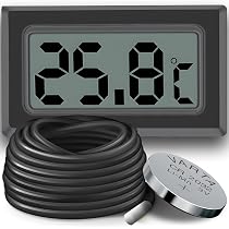 ARCELI Digital LCD Thermometer Mit Externer Sonde - Für Kühlschrank, Gefrierschrank & Aquarium