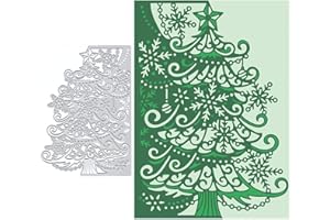 LZJSYKDQ Christmas Tree Die Cuts for Card Making, Lace Metal Cutting Dies for Paper Scrapbooking, DIY Stencils for Album Party Wedding Festivals Decoration