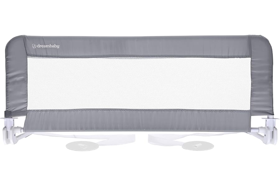 Dreambaby Phoenix Toddler Bed Guard - Foldable & Travel Safety Rail - Suitable for Single, Double and King Size Mattress - Measures 110cm Wide x 45.5cm Tall