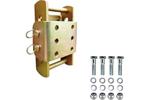 XIMPLIO Universelle Höhenverstellbare Anhängerkupplung - Anpassung Kugelhöhe mit Wechselsystem AHK-Bock (für 2 Loch 90 mm AHK, Verzinkt, 3 x 45 mm)