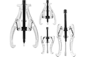 VEVOR Ensemble d'Extracteurs d'Engrenages de Poulie à 2/3 Mâchoires 4PCs, Arrache Roulement 76,2/101,6/152,4/203,2 mm avec Mâchoires Réversibles, pour Retrait du Volant d'Inertie, Garage Atelier