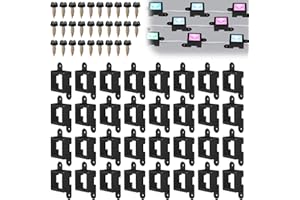 Beeveer 40 Sets Light Clips for Govee H705 Mounting Clips with 80 Screws Compatible with Govee Pro Permanent Outdoor Lights Extension, Install Firmly (Black)