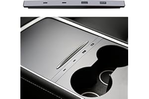 Leikaendi Samochodowa ładowarka USB Hub kompatybilna z Tesla Model Y 2021-2024 i Model 3 2021-2023, Obsługa szybkiego ładowania USB-C, Centralna konsola multiport do ładowarki telefonu Akcesoria