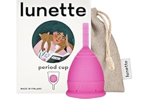Lunette Period Cup – Menstrual Cup with 12h Leak-Free Comfort - Soft 100% Medical-Grade Silicone - Eco-Friendly Pad & Tampon Alternative Reusable for 10 Years - One-for-One Donation – Size 1 Pink