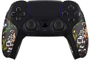 ‎EXTREMERATE eXtremeRate PlayVital Grip Sticker für ps5 Anti-Rutsche Professionale strukturierte Gummipads Griffpolster Aufkleber Skin für ps5 Controller(Scary Party)