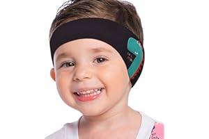 MoKo Opaska do pływania dla dziecko, chroniąca ucho i zatrzymująca wodę, wodoodporny rozmiar M, czarny dinozaur