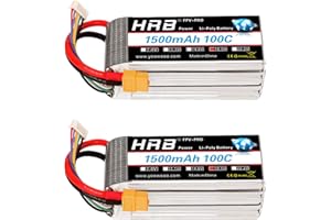 HRB POWER HRB 2 unids 5S 18.5V 1500mAh 100C Lipo batería con XT60 Enchufe para RC helicóptero avión Coche Barco camión