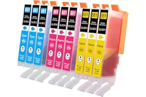 JHAAN 550XL 551XL wkład atramentowy kompatybilny z Canon 550 551XL do PIXMA IP7250 MX925 MX725 MG550 MG5650 MG7550 MG6650 MG5450 MG6350 MG6450 MG7150