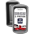 Samuel Groves 1lb Loaf Tins Non Stick Coated Bread Baking Mould Pan Set, Bread Tin, Bread Pans for Baking, Loaf Cake Tin, PFOA Free UK Made, Bread Tins, Loaf Tins (1LB Pack of 2)