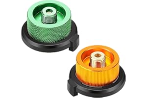 oumuik Adapter do kartuszy gazowych, 2 sztuki, adapter do kartuszy gazowych, zestaw adapterów do kuchenki kempingowej, palnika, przyłącza do kuchenki