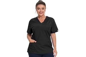 JONATHAN UNIFORM Womens Scrub Tunic Top with 3 Pockets for Dental, Carer, Vet, Beauty