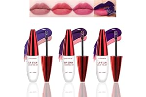 BEKOEEN 3PCS Lip Stain Peel Off Crayon à lèvres, Lip Tint Peel Off Lip Gloss, Peel Off Lip Stain Lip Liner Imperméable, Rouge à Lèvres Longue Tenue Peel Off Liquide Mat Rouge a Levre Antiadhésif Cup
