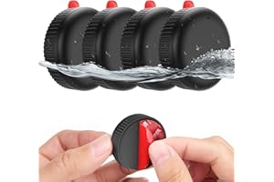 Stouchi Airtag Supporto IPX8 impermeabile (4Pack), custodia per Airtags con adesivo 3M VHB,supporto per etichette d'aria in PC,più resistente per biciclette,sci,cassette degli attrezzi,tosaerba-nero