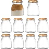 Glass Bottles 200 ml with Corks Small Preserving Jars Jam Jars