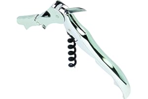 Pulltex SX200SV Cavatappi Pulltap's Classic Silver, 18/8 Stainless Steel, Argento