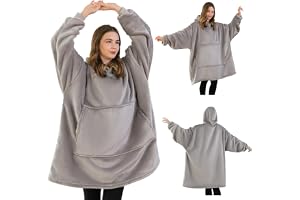 Good Nite huvtröja filt med elastisk ärm gosig tröja, oversize huvtröja filtar pullover gosig tröja, supermjuk mysig varm bek