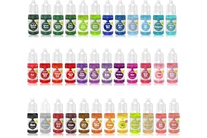 E-Kongton Livsmedelsfärg, 36 flytande koncentrerade färger, 10 ml | Ljusa färger, För bakning, Dekoration av kakor, Glasyr, fondant, Hantverk och DIY