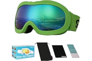 OUTDOORSPARTA Kids Ski Goggles, Kids Snowboarding Goggles for Boys Girls Toddler Age 3-14 with 100% UV Protection