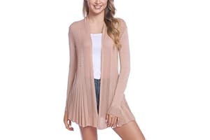 Sykooria Cárdigan Mujer Largo Manga Larga Chaqueta de Punto Mujer Elegante Cardigan Chaleco Mujer Casual para Primavera Verano Otoño Invierno
