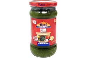 RANI BRAND AUTHENTIC INDIAN PRODUCTS Rani Mint Chutney (Podina) 10.5oz (300g) Glass Jar, Ready to Eat ~ Vegan | Gluten Free | Non-GMO | No Colors | Indian Origin