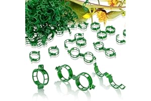 100 Pcs Pflanzenclips für Kletterpflanzen, Tomaten Rankhilfe Pflanzenklammern Kletterhilfe Pflanzen, Pflanzen Clips Blumenklammern, Kunststoff Tomatenklammern für Kletterpflanzen (100, Grün)