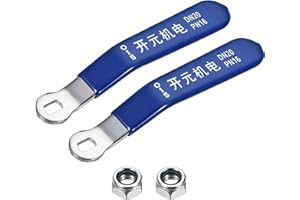 YOKIVE 2pz Maniglia a Leva, Ferro Cromato Sostituzione Quarto Giro con Impugnature in Vinile Plastico DN20 | Ottimo per Valvola a Sfera (Blu)