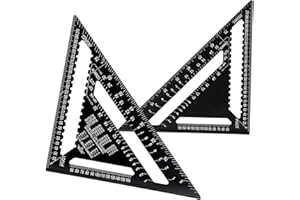 LXYANW Equerre Menuisier Multifunctions 300mm équerre Charpentier, Trusquin de Menuisier Métrique en Aluminium Règle de Triangle Outillage Charpentier Règle d'Angle Rapporteur