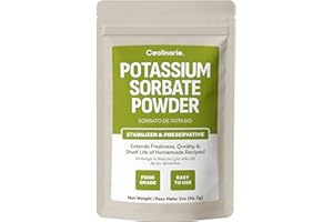 Coolinario Potassium Sorbate (56 g) Food Grade Preservative for Wine Stabilization, Homemade Jams, Baked Goods, Cheese Making & Dried Snacks | Extends Freshness & Shelf Life | Easy to Use