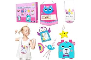 Joyvovo Kit Cucito per Bambine 5-8 Anni, Arti e Mestieri Fai Da Te in Feltro, Regali Creativi e Materiali Artigianato Bambino 6-10 Anni