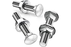 SWTYExt 25 Piezas Tornillos de Cerradura M6X50mm Tornillos Cabeza Plana con Tuercas de Brida M6 DIN 6923 para Construcción Maquinaria Industrial Decoración Hogar