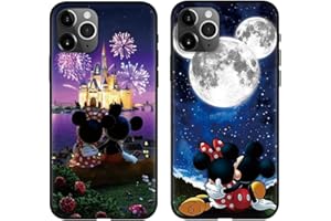 Omyzo [2 pezzi] Custodia per iPhone 15 Plus 6,7",Carino Cartone Animato Modello Antiurto Protezione Custodia con Tutto Il Corpo Tocco Morbido Setoso Silicone Cover per iPhone 15 Plus