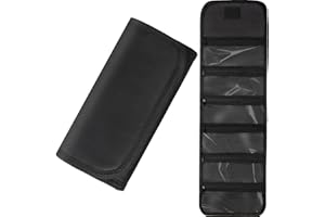 Maxqzin Money Wallet, Money Wallets for Cash Organiser with 6 Zippered Pocket Handy Waterproof Black Money Bag for Bills Coins Budgeting Receipt Cash Wallet