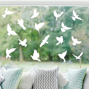 48 PCS Stickers Arc-en-Ciel Pour Fenêtres, Effet Prisme Anti-Collision Oiseaux, Sticker Soleil Attrape-Rayons Avec Design Ornitho-Décoratif | Leroy Merlin