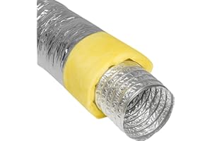 Weedness Grow Isolierter Abluft-Schlauch Ø 80 mm 1 Meter für Klimageräte - Schalldämpfer Trockner Dunstabzugshaube Flexrohr Lüftungsrohr Lüftungsschlauch Klima Gerät