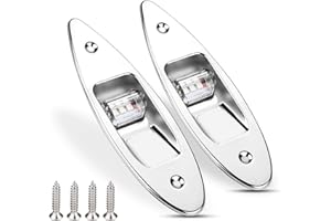 TERISASS Luci LED 12V di Navigazione per Marina - 2Pcs Luci Laterali in Acciaio Inox a Incasso per Barca Yacht - Verde/Rosso