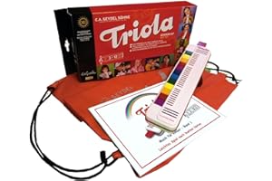 SEYDEL Triola 12 Compact Set with Bag for Instrument and Notes: the Popular Blashharmonika with Coloured Buttons for Children in Set with the Triola Songbook Music for Children - Volume 1