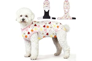 Abuandi Erholungsanzug für Hunde nach Operationen, professioneller Operationsanzug für Hunde zur Kastration von Hündinnen und Katern, Hundezwilling für Bauchwunden, Hautkrankheiten, Obst, M