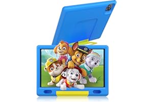 Wqplo Tablet per bambini da 10 pollici Android 13 64 GB da 5000Mah Bluetooth IPS HD 1280 * 800 Visualizza Google Services Controllo parentale (blue)